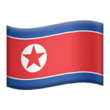 Kórejská ľudovodemokratická republika (KĽR, Severná Kórea) Apple Emoji